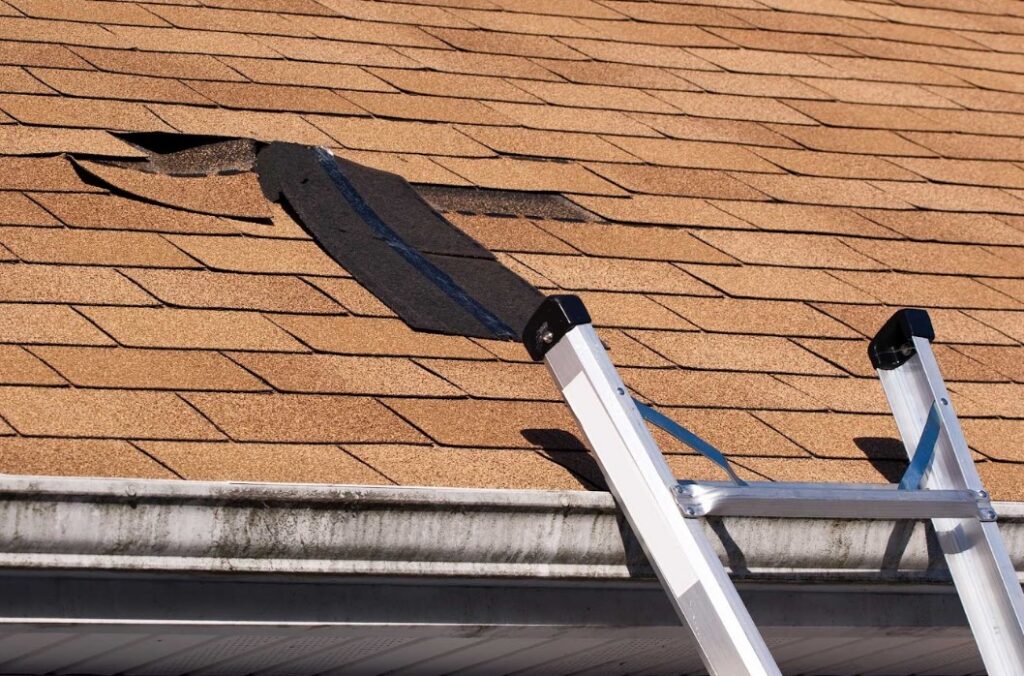 roof damage after a storm